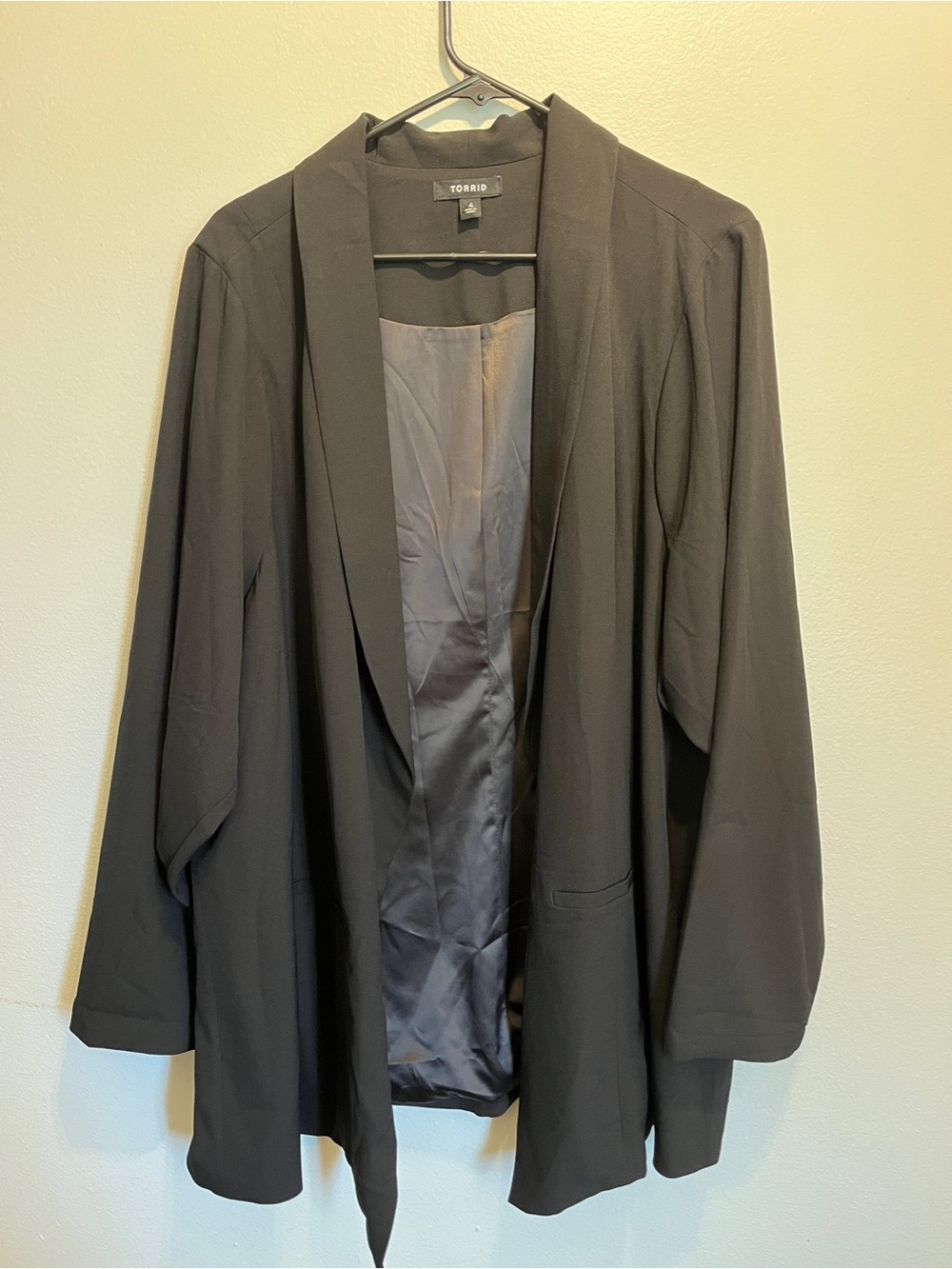 Torrid Black Open-Front Blazer Jacket Size 4X 26